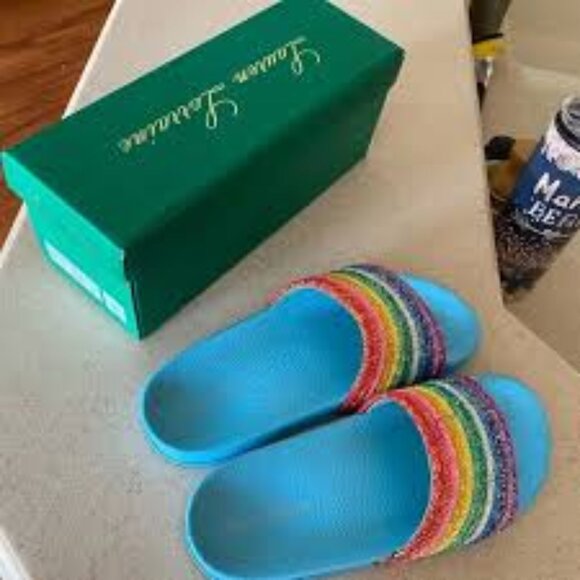 NIB - LAUREN LORRAINE RAINBOW SANDALS - Picture 1 of 4